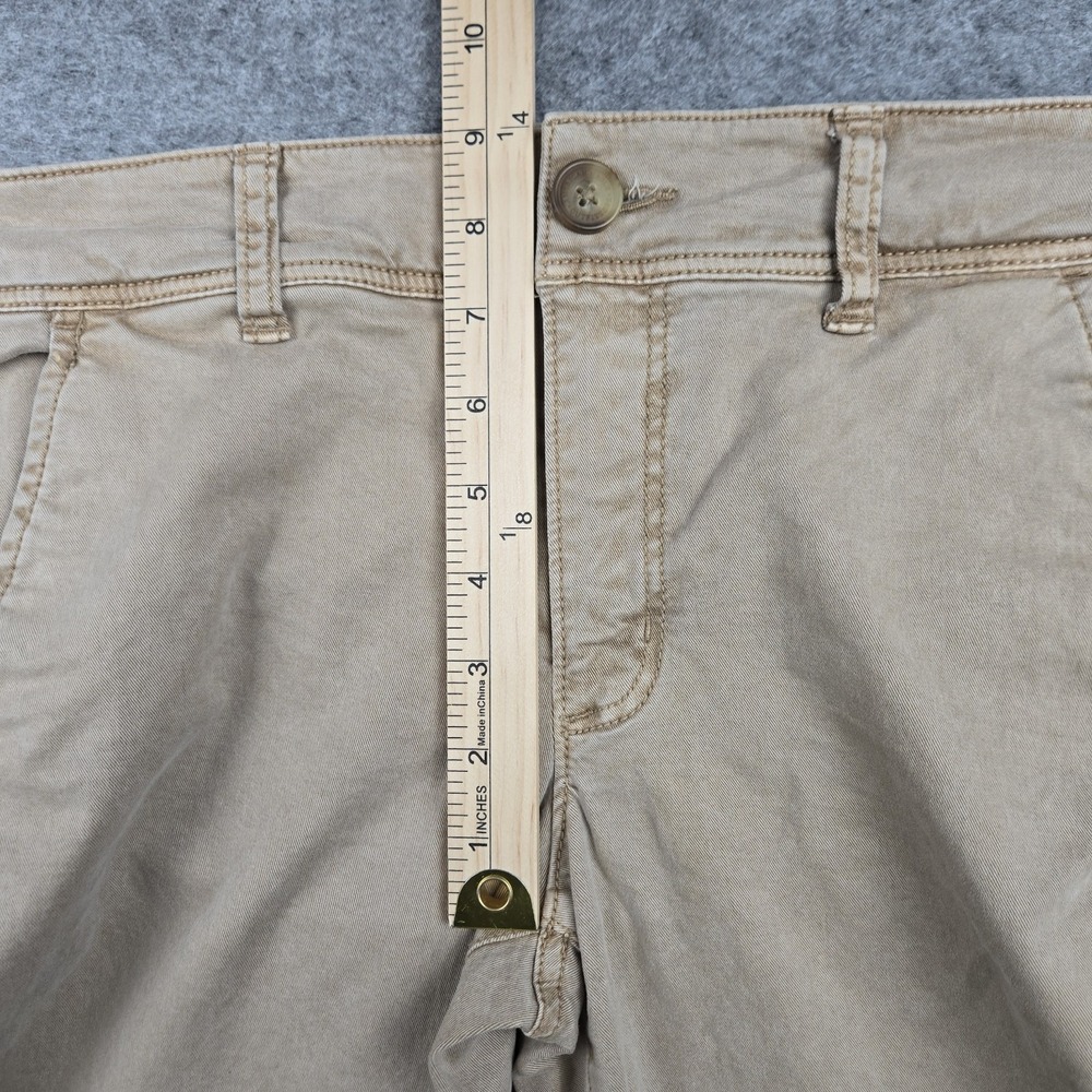 American Eagle Kick Boot Khaki Pants Tan Stretch Chino Women's Size 10 Regular - Picture 5 of 10